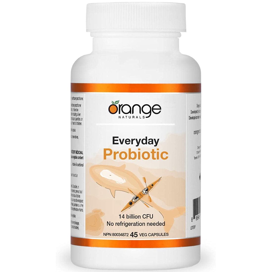 Orange Naturals Everyday Probiotics For Adults 14 billion CFU, 45 V-Capsules
