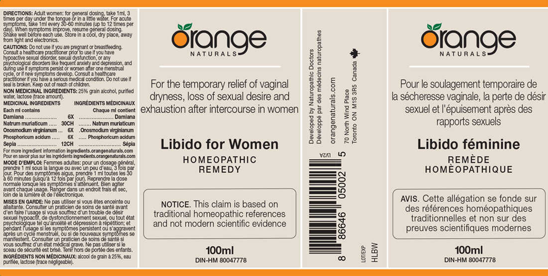 Orange Naturals Libido for Women Homeopathic Remedy, 100ml