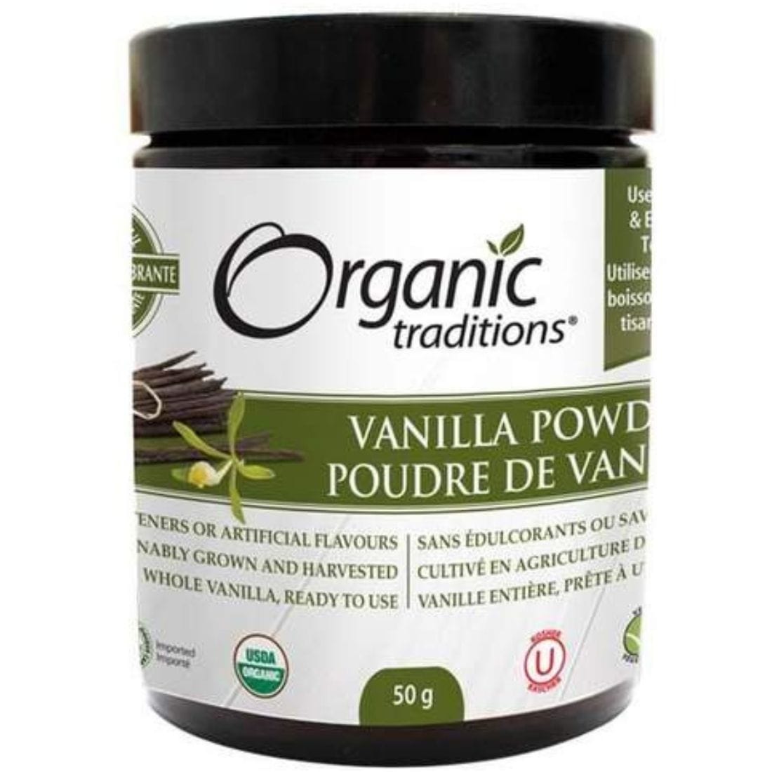 Organic Traditions Vanilla Powder (100% Pure), 50g