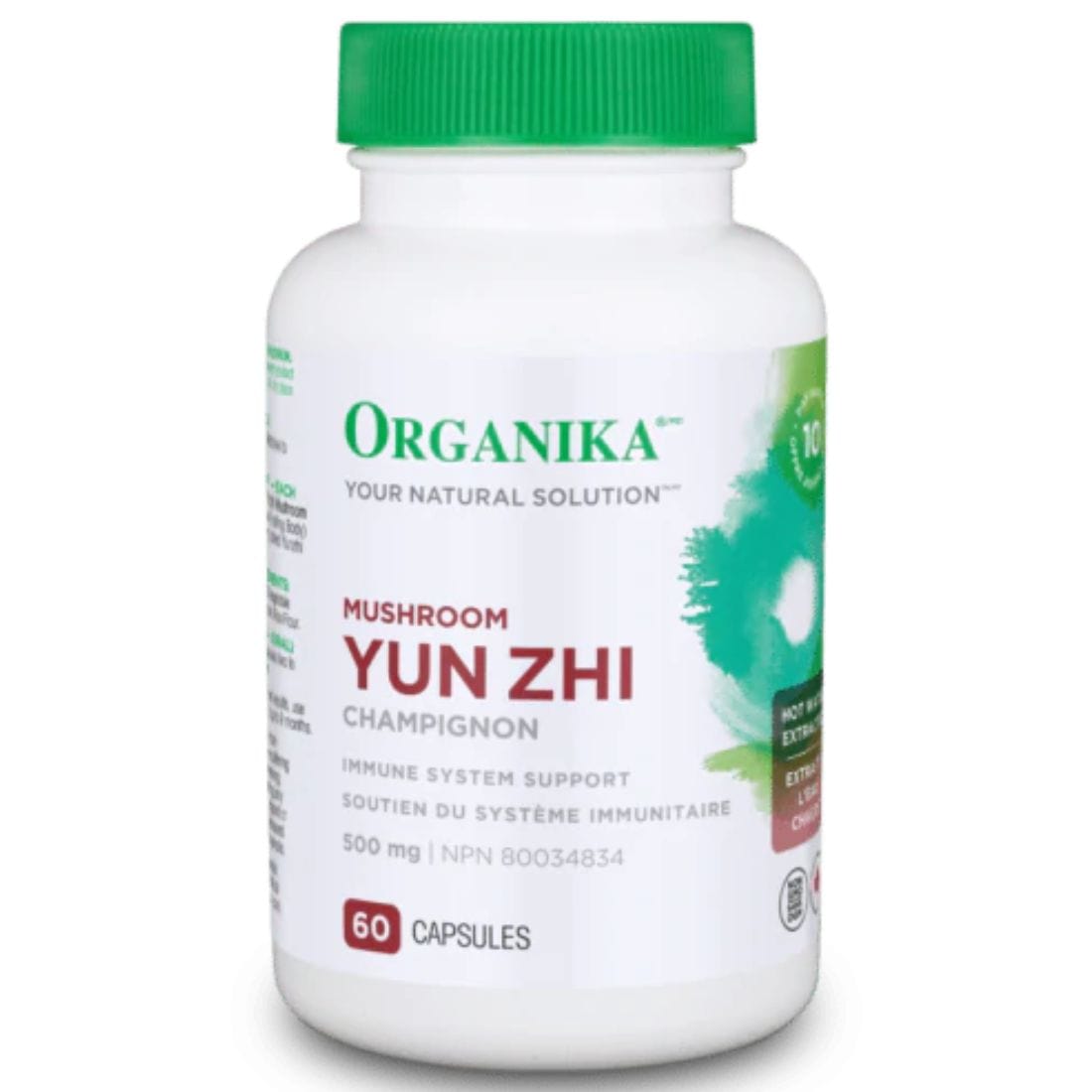 Organika Yun Zhi Mushroom Extract 500mg, 60 Capsules