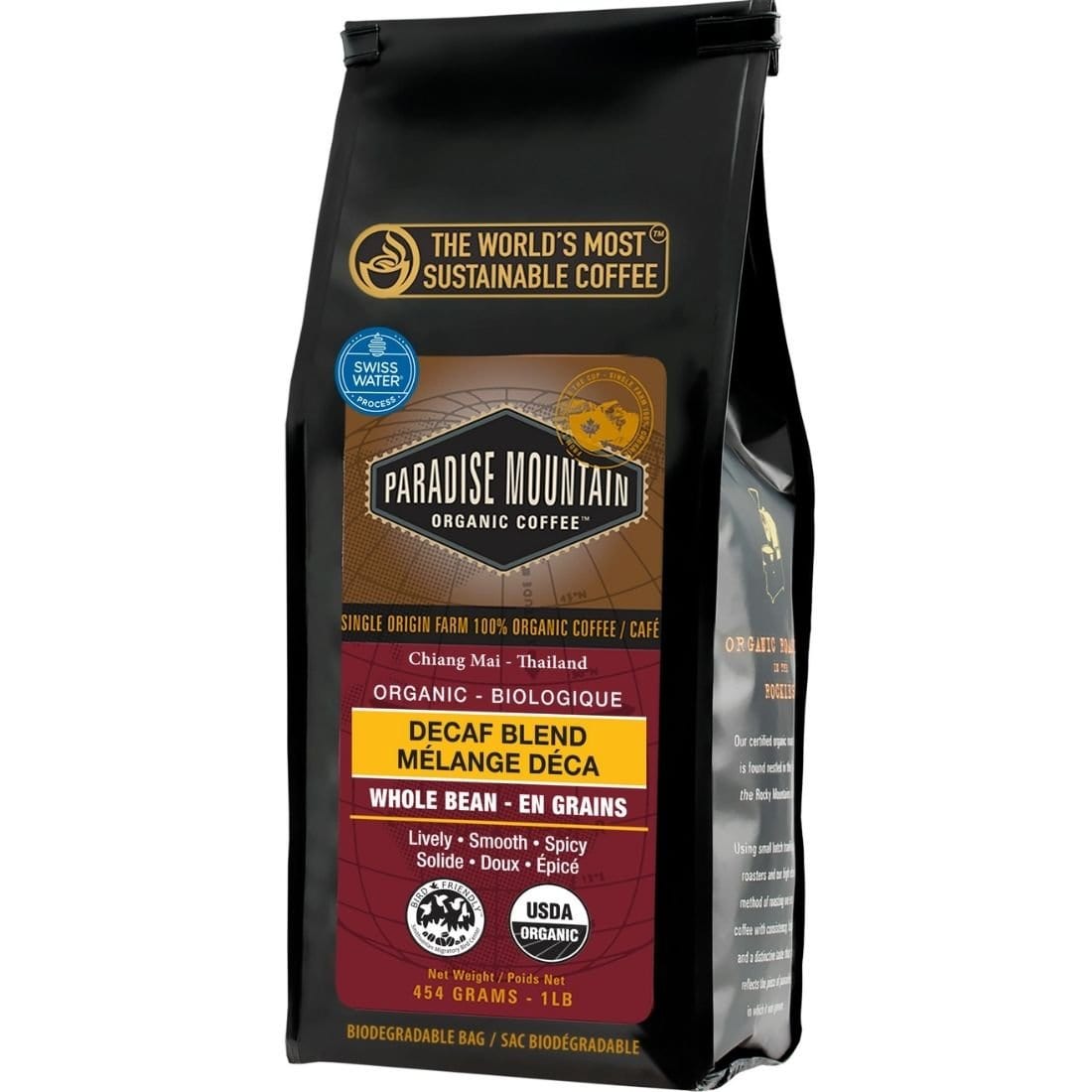 Paradise Mountain Organic Coffee Decaf Blend Whole Bean