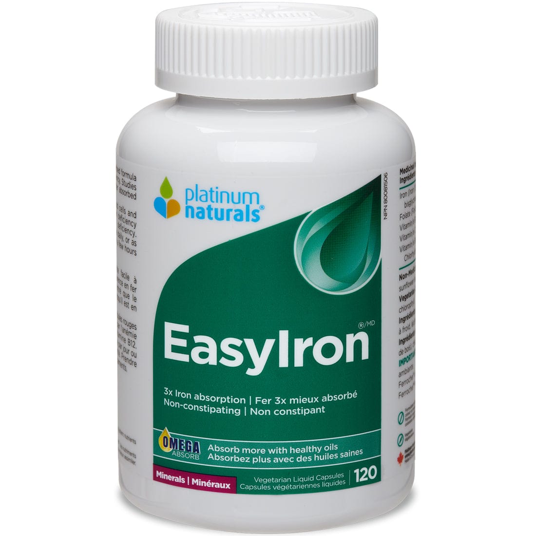 Platinum Naturals EasyIron 18mg (Easy on the stomach)