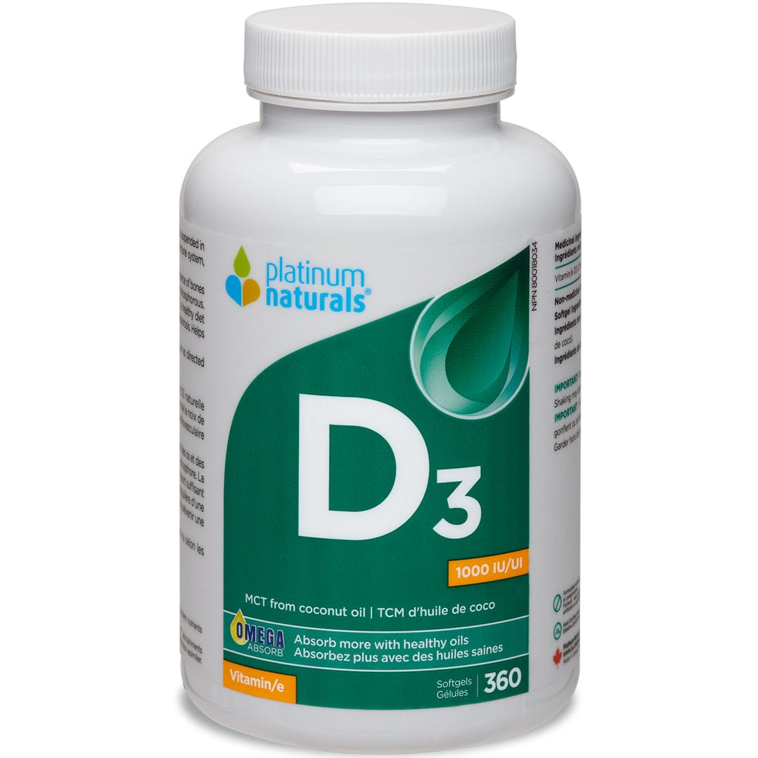Platinum Naturals Vitamin D3 1000IU