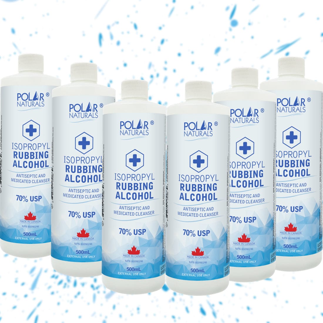 Polar Naturals 70% Isopropyl Rubbing Alcohol, 500ml