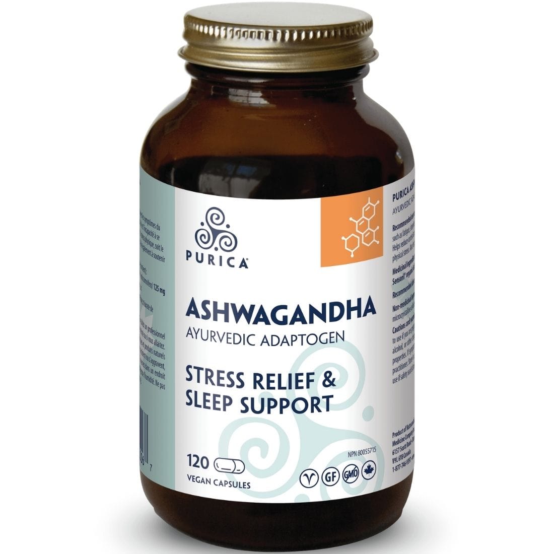 Purica Ashwagandha 125mg, 120 Capsules