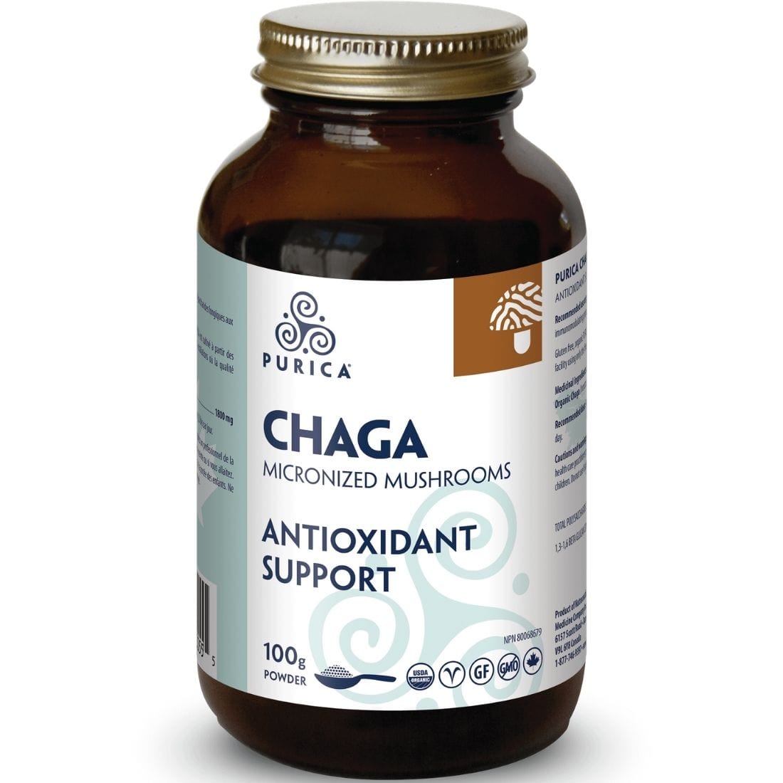 Purica Chaga Mushroom Powder, 100g