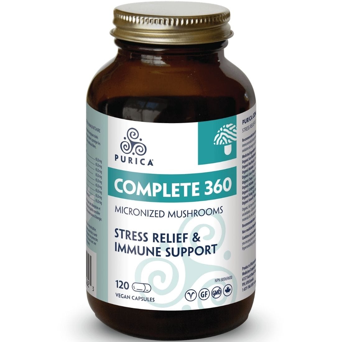 Purica Complete 360 Micronized Mushrooms (360 Degree Stress Relief & Immune Support)