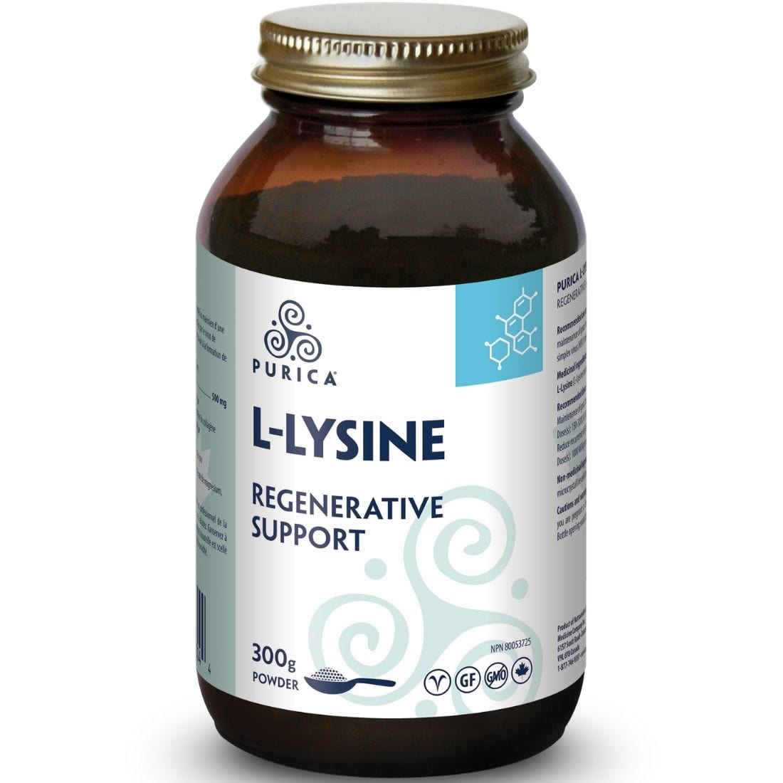 Purica L-Lysine Powder (100% Pure), 300g