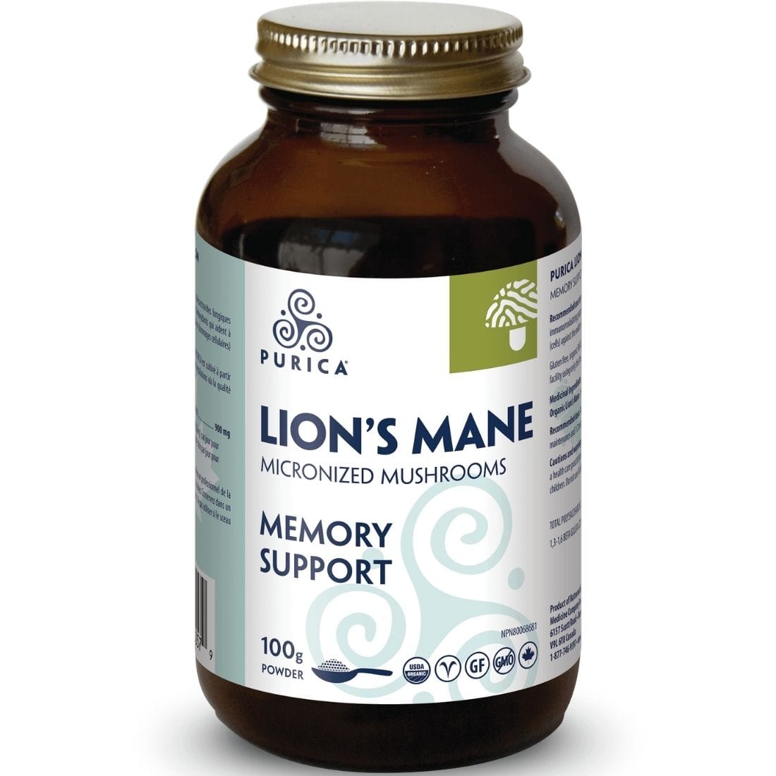 Purica Lion’s Mane, 100g Powder