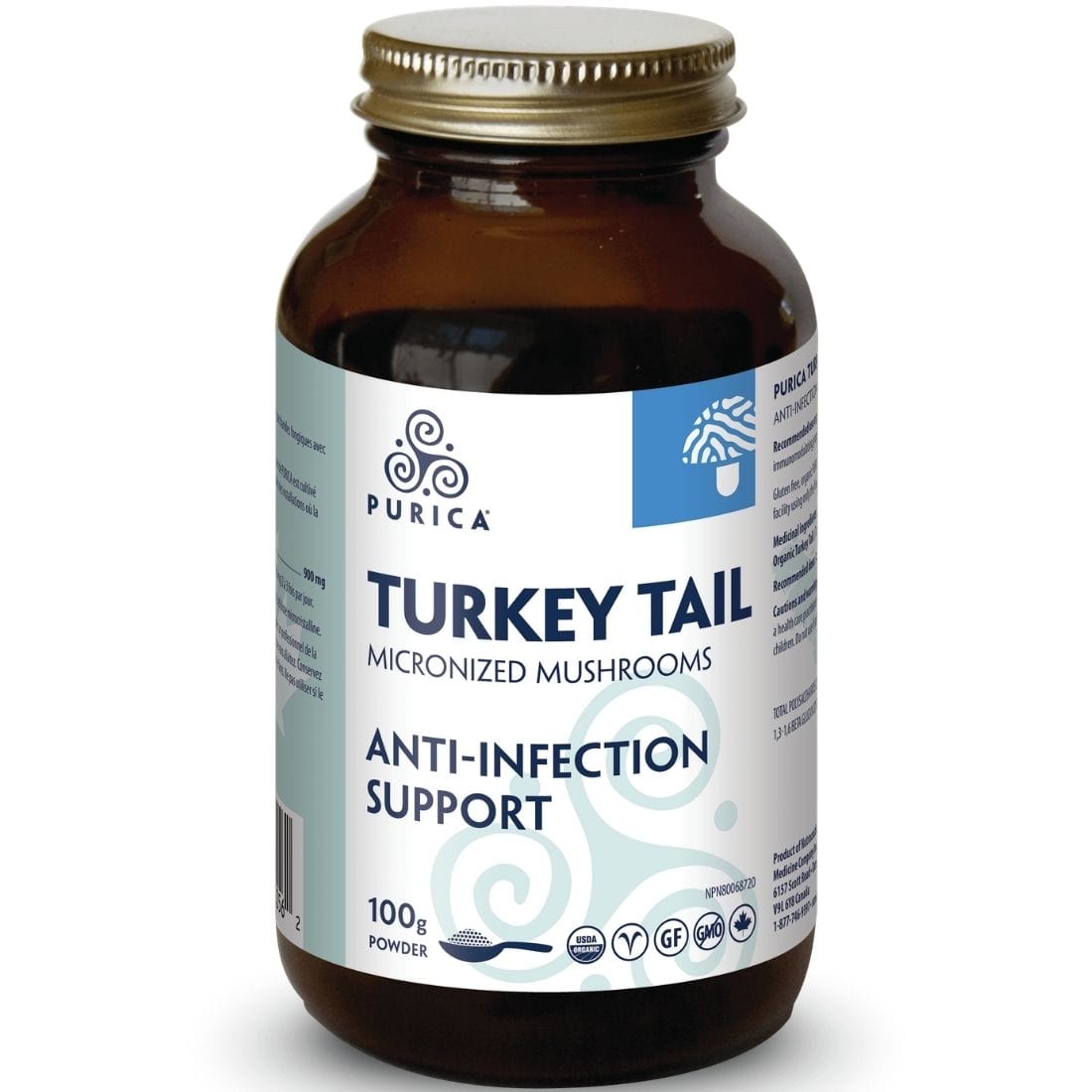 Purica Turkey Tail (Coriolus) Powder, 100g Powder