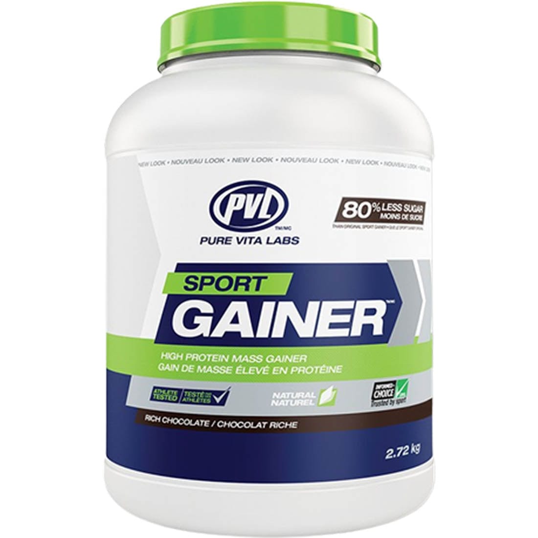 PVL 100% Natural Sport Gainer, Made with Grass Fed Whey