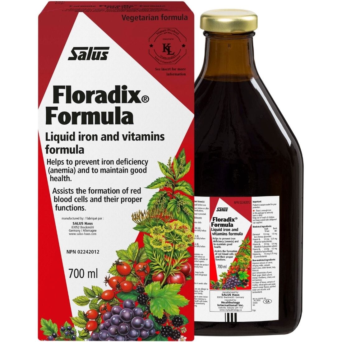 Salus Floradix Liquid Iron and Vitamins Formula