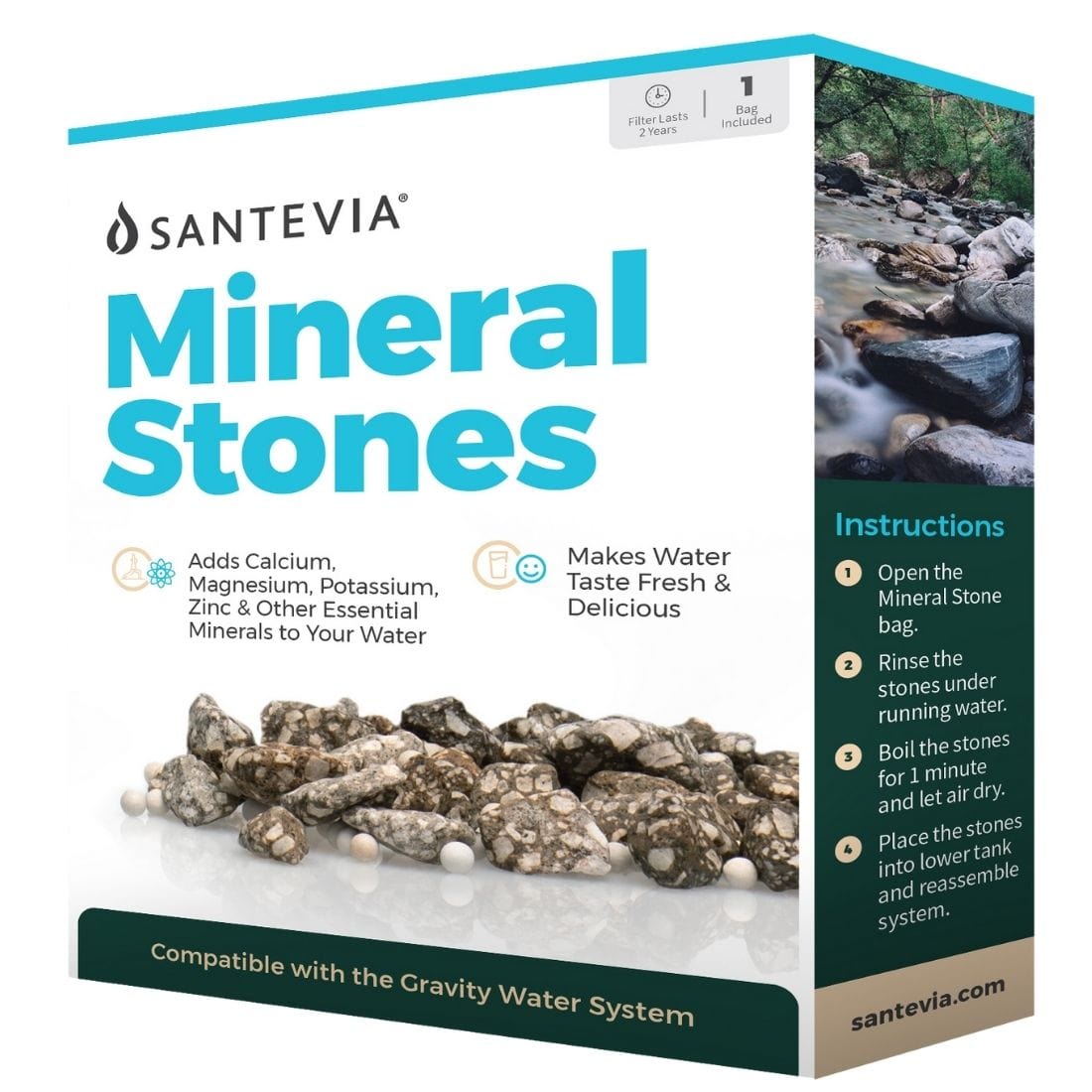 Santevia Gravity Water System Mineral Stones, 1.3lb