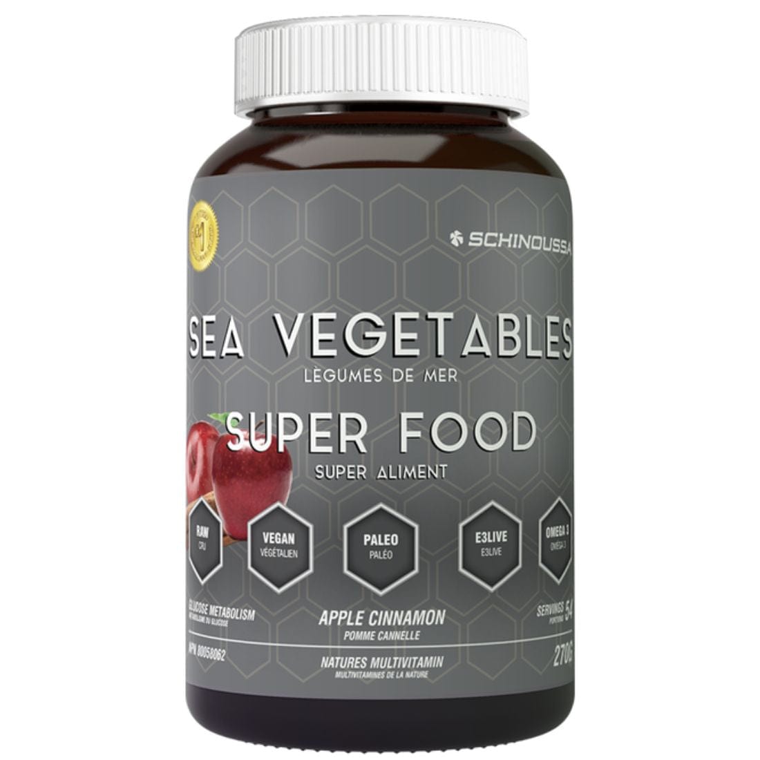 Schinoussa Sea Vegetables Glucose Support For Diabetes-Apple Cinnamon, 270g