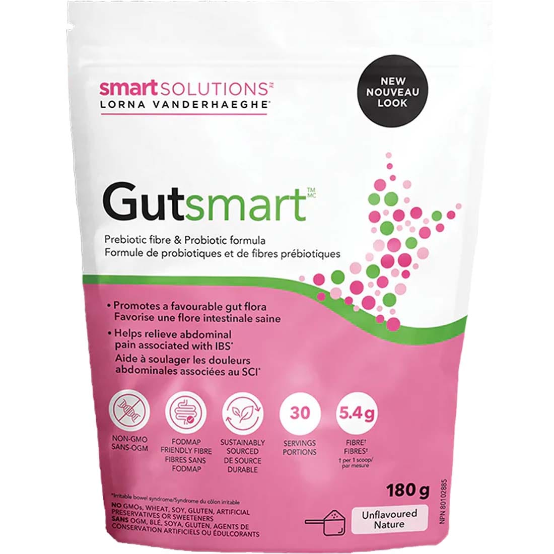 Smart Solutions Gutsmart Prebiotic and Probiotic Powder, Unflavoured, 180g