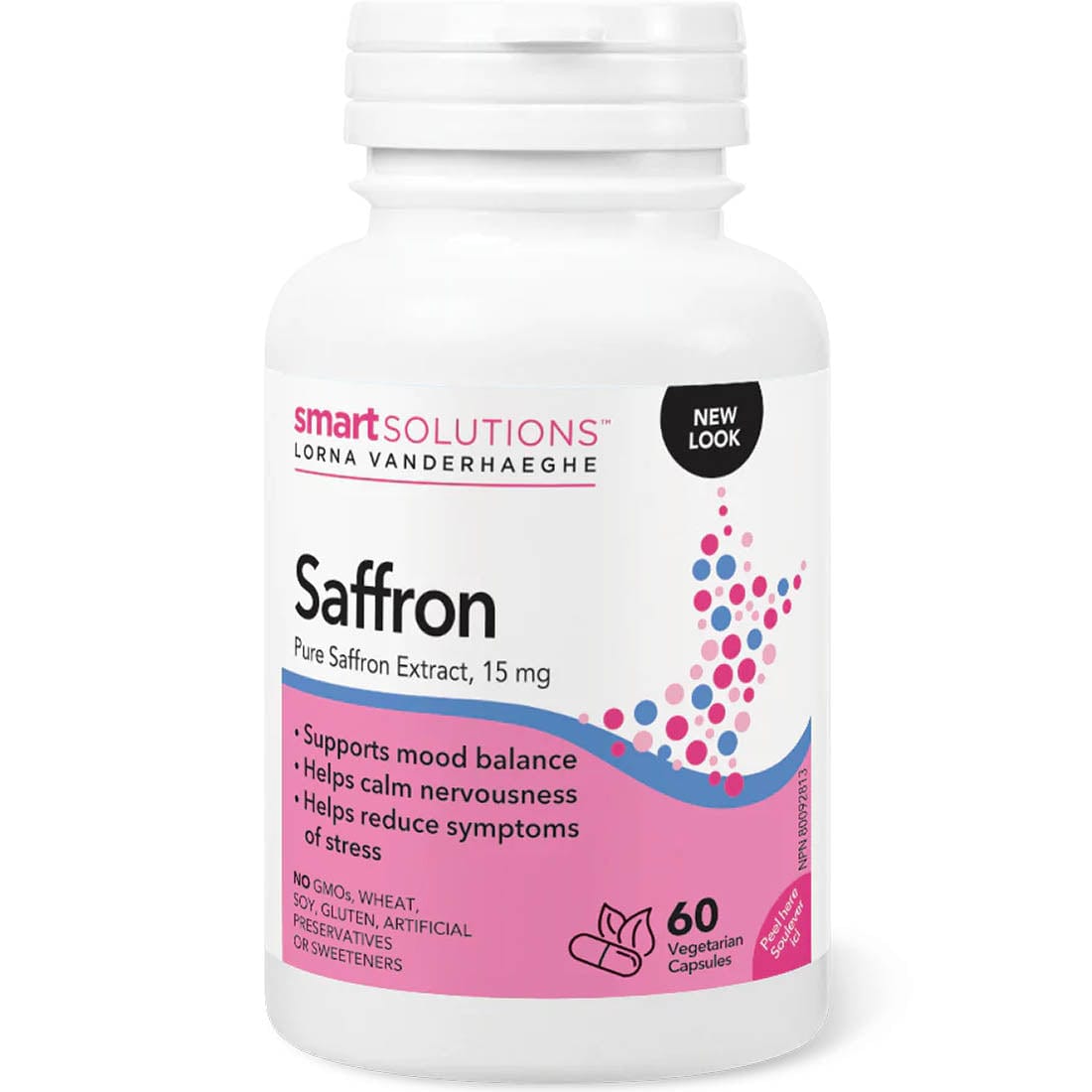 Smart Solutions Saffron 15mg, Support mood balance, 60 Capsules (Formerly Lorna Vanderhaeghe Saffron)