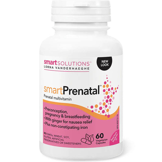 Smart Solutions SmartPrenatal Multivitamin, Preconception, Pregnancy and Breastfeeding, 60 Vegetarian Capsules (Formerly Lorna Vanderhaeghe Smartprenatal)