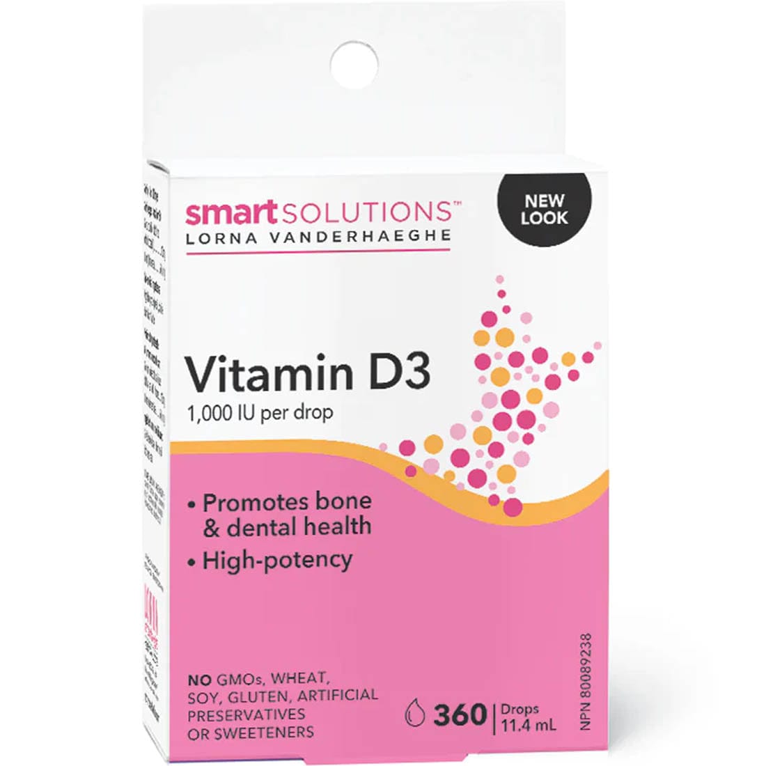 Smart Solutions Vitamin D3 Drops 1000IU, 360 Drops/11.4ml (Formerly Lorna Vanderhaeghe Vitamin D3 Drops)