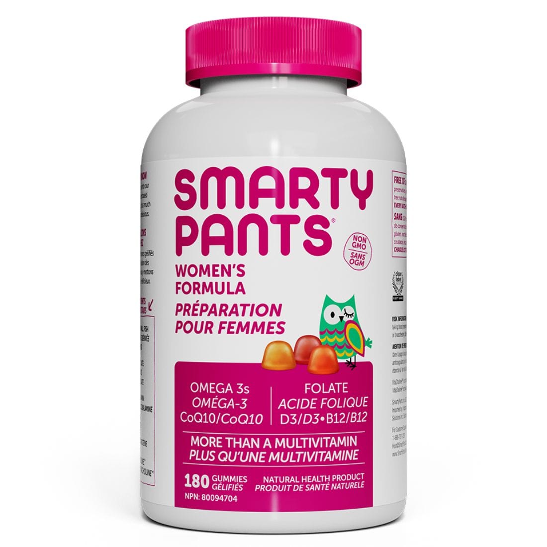 SmartyPants Womens Formula Gummy Multivitamins with Folate, CoQ10, B12 and Omega 3