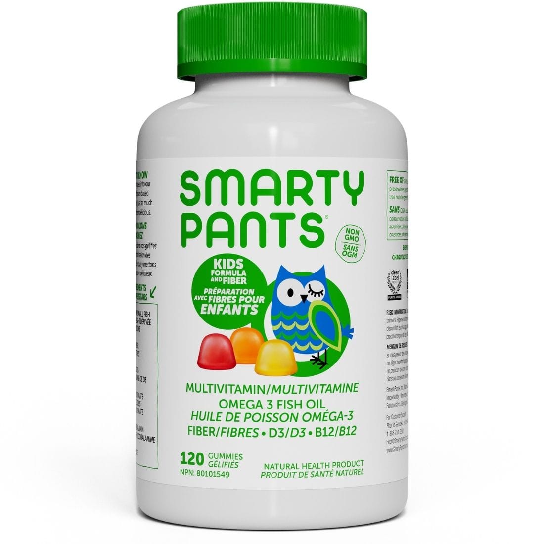 SmartyPants Kids Formula Plus Fiber Gummy Multivitamins, Non-GMO