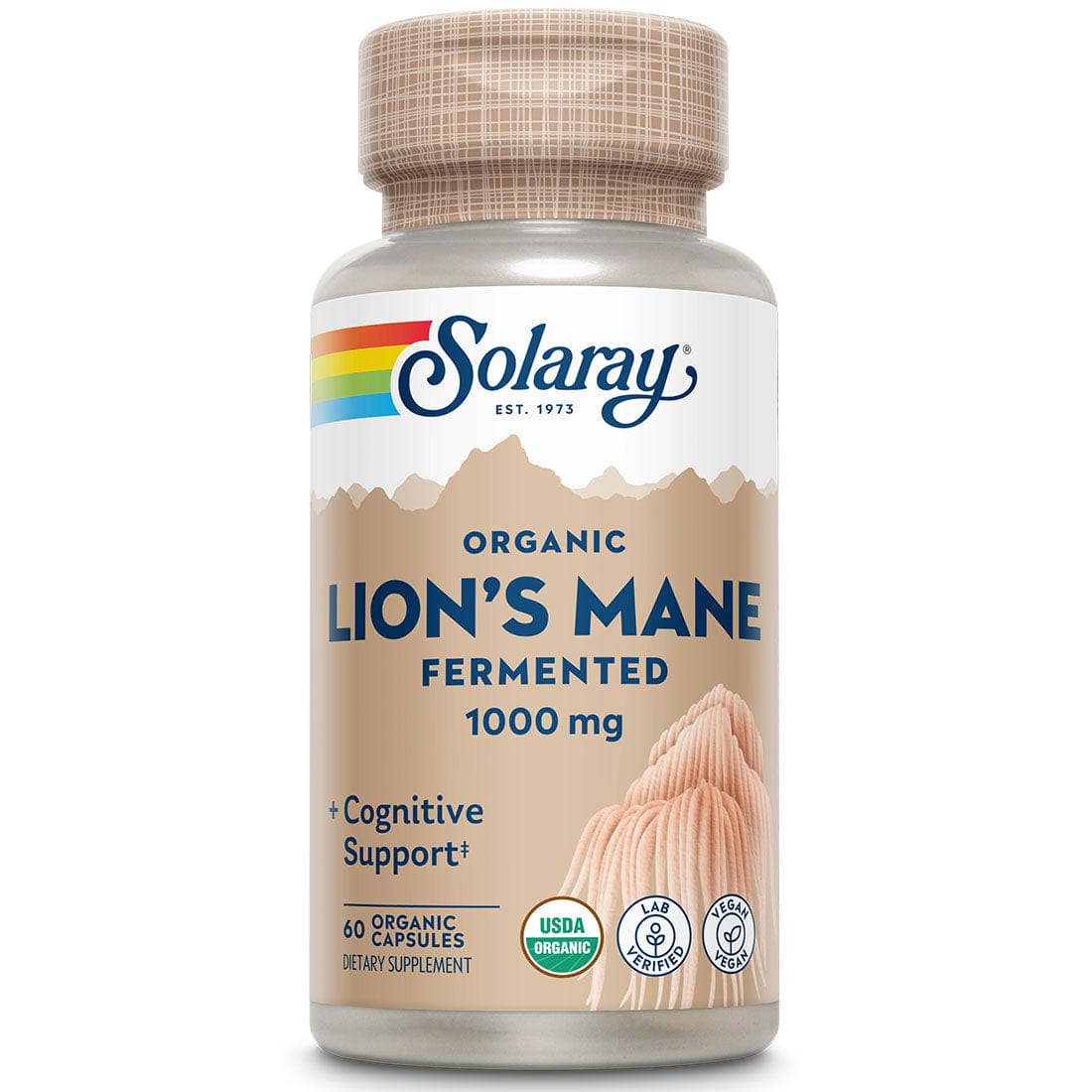 Solaray Fermented Lion's Mane Mushroom, 60 Vegetable Capsules