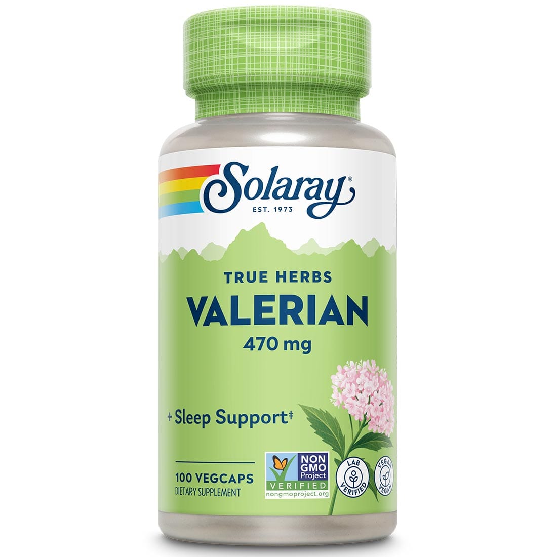 Solaray Valerian 470mg, 100 Vegetable Capsules