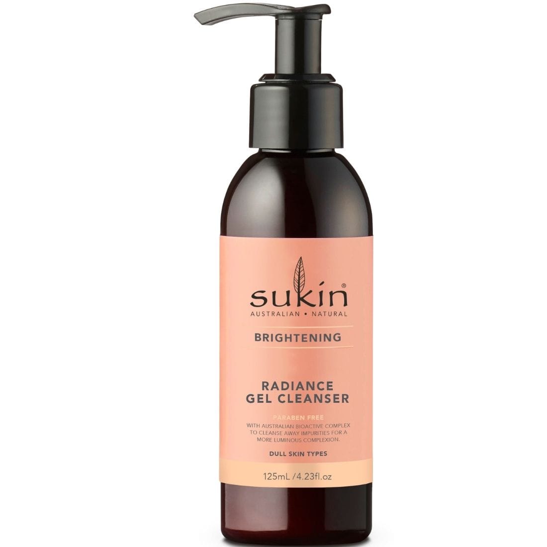Sukin Brightening Radiance Gel Cleanser, 125 ml
