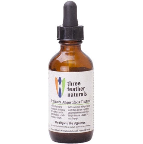 3 Feather Naturals Echinacea Angustifolia, 50ml Tincture (Grown & Made in Canada)