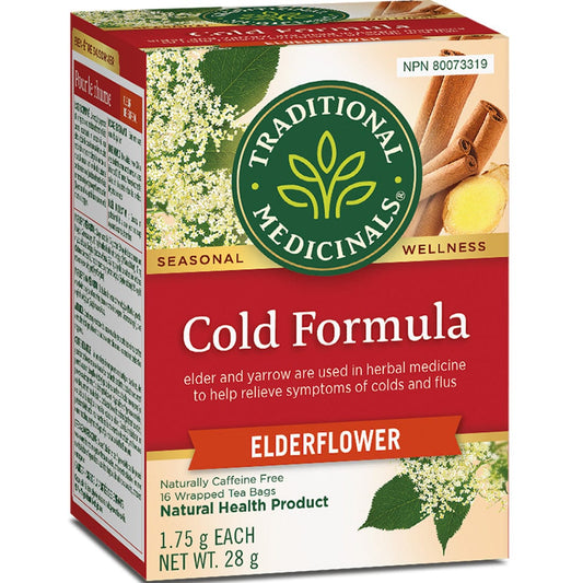 Traditional Medicinals Organic Cold Formula Tea, 16 Wrapped Tea Bags