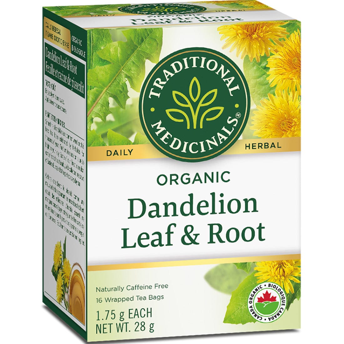 Traditional Medicinals Organic Dandelion Leaf and Root Tea, 16 Wrapped Tea Bags