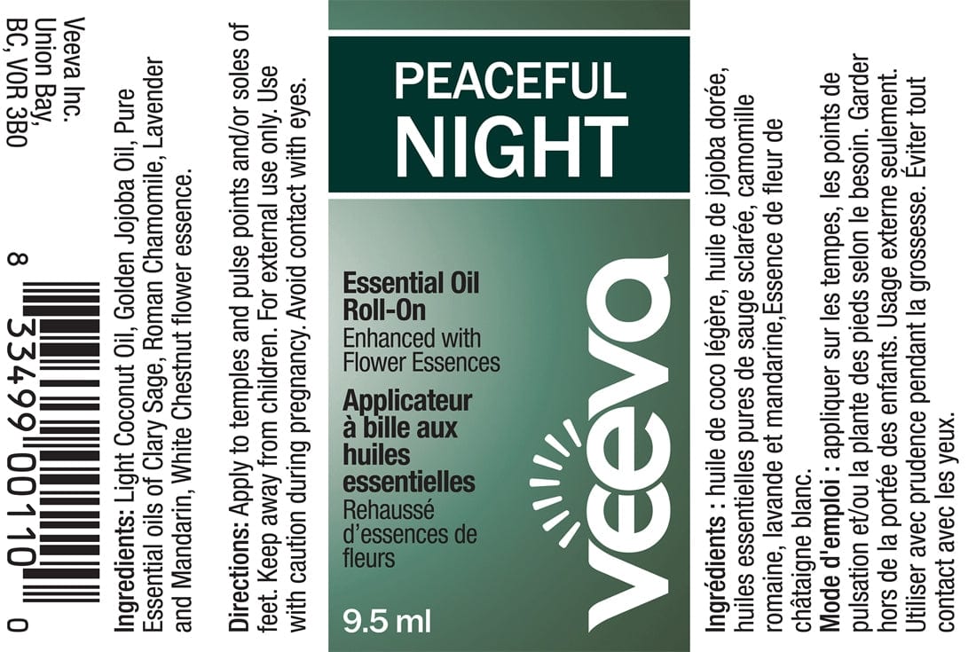 Veeva Peaceful Night Aromatherapy Roll-On (Formerly Called Sleep Formula), 9.5ml