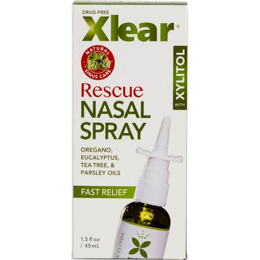 Xlear Rescue Nasal Spray, Fast Reflief, Effective, Natural, 45ml