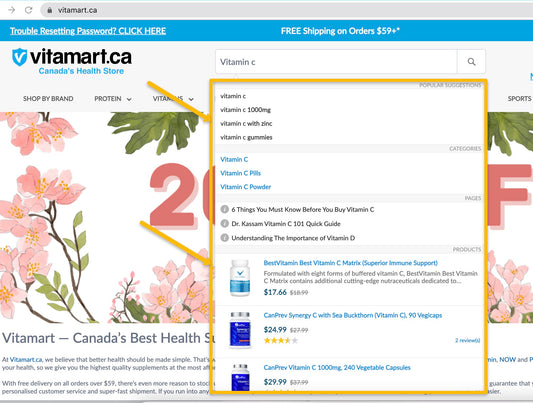 5 Benefits of Vitamart.ca's NEW Enhanced On-Site Search