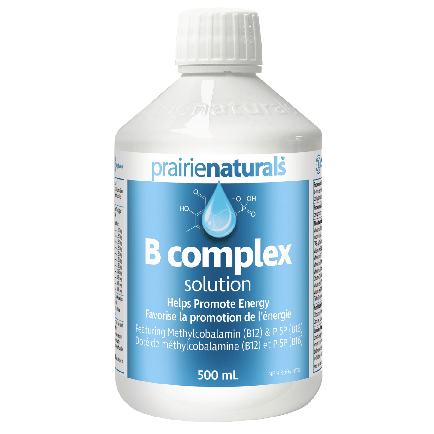 500ml Natural Apple | Prairie Naturals B Complex Solution, Liquid B Vitamins