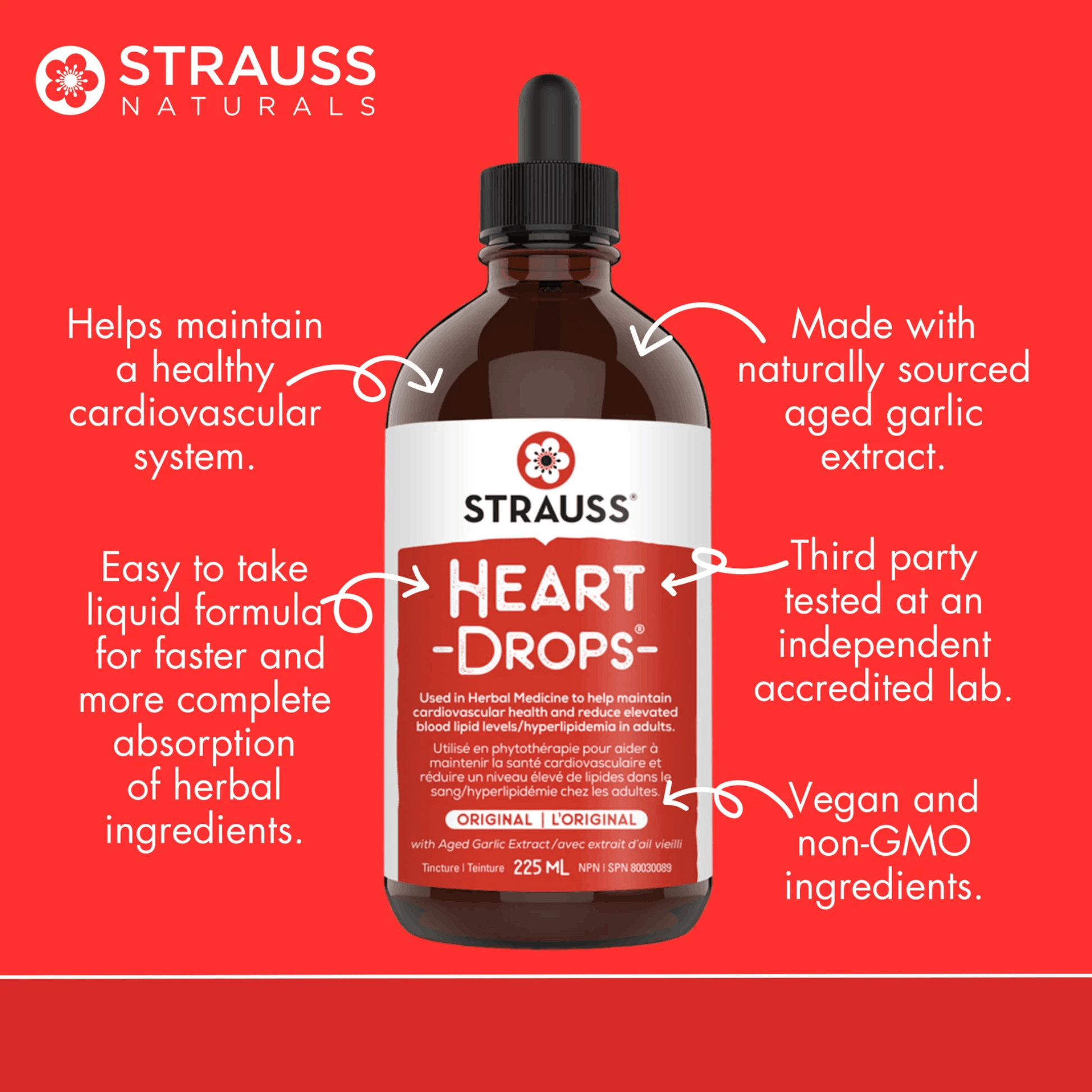 100ml Original | Strauss Heart Drops Herbal Heart Support Supplement