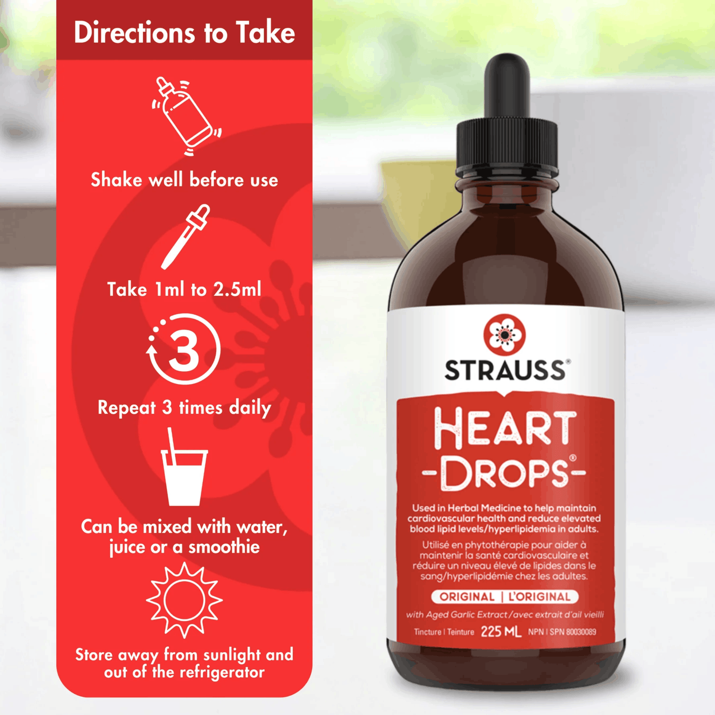 Strauss Heart Drops Herbal Heart Support Supplement Usage