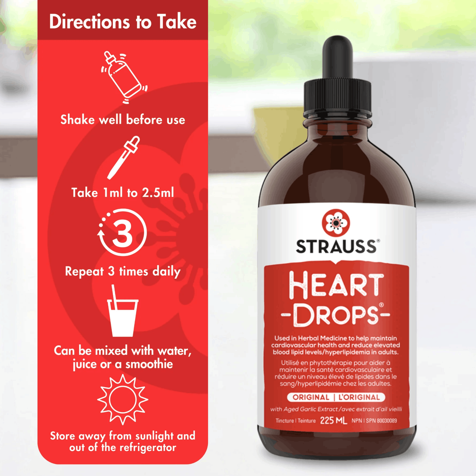 Strauss Heart Drops Herbal Heart Support Supplement Usage