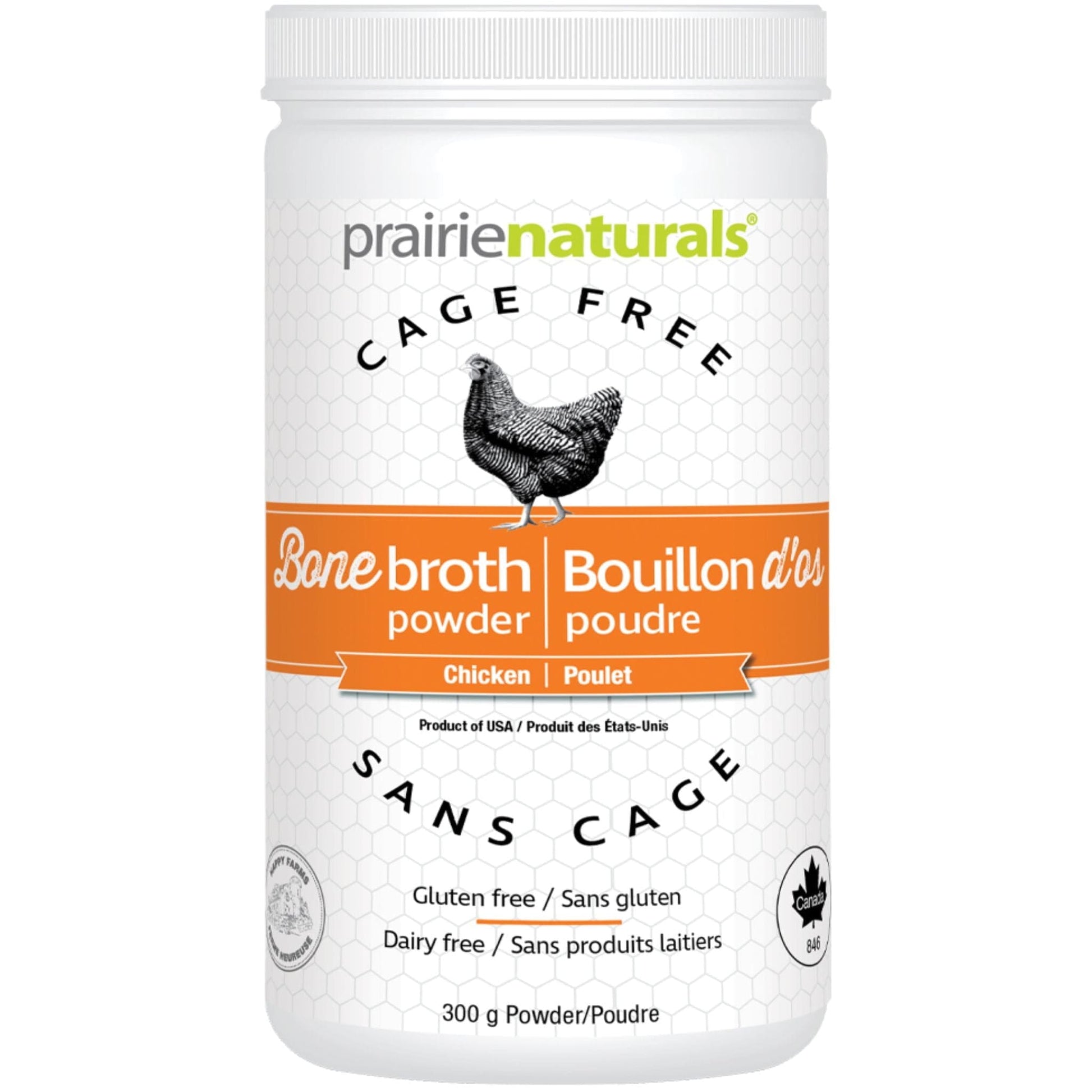 300g | Prairie Naturals Cage Free Chicken Bone Broth Protein Powder