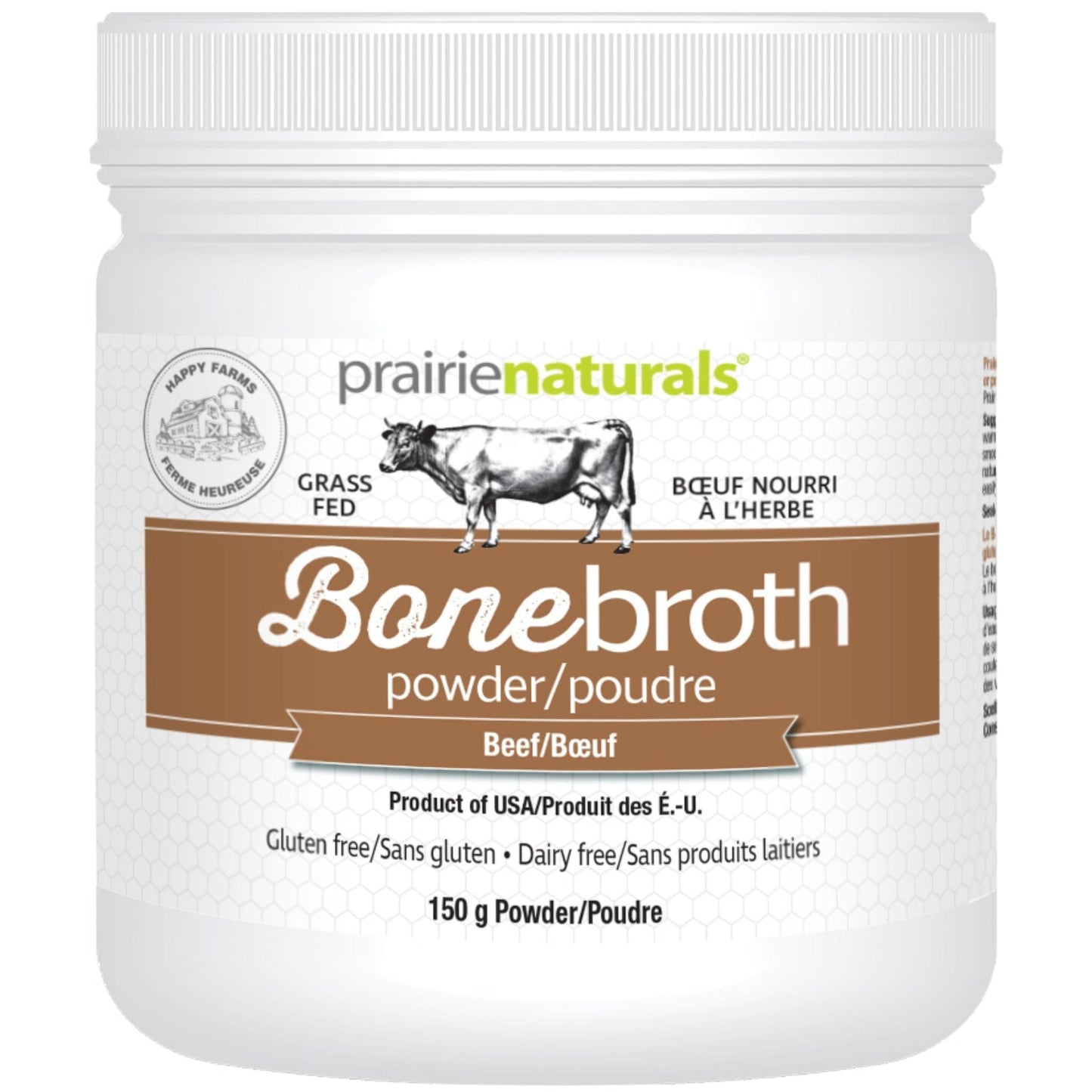 150g | Priarie Naturals Grass Fed Beef Bone Broth Protein Powder