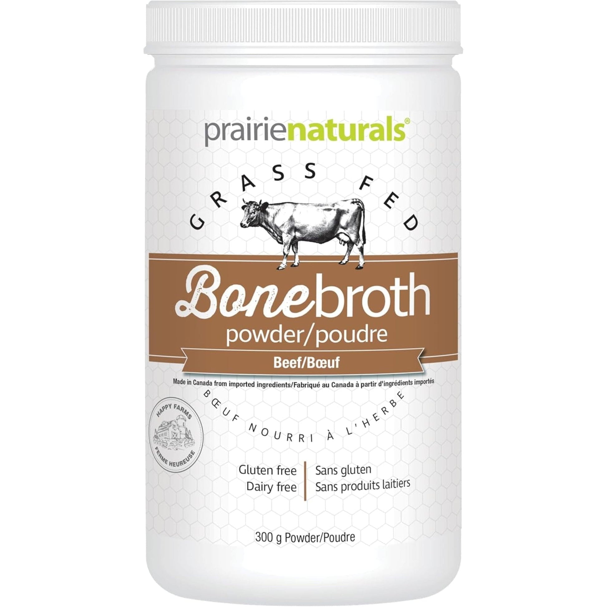 300g | Priarie Naturals Grass Fed Beef Bone Broth Protein Powder