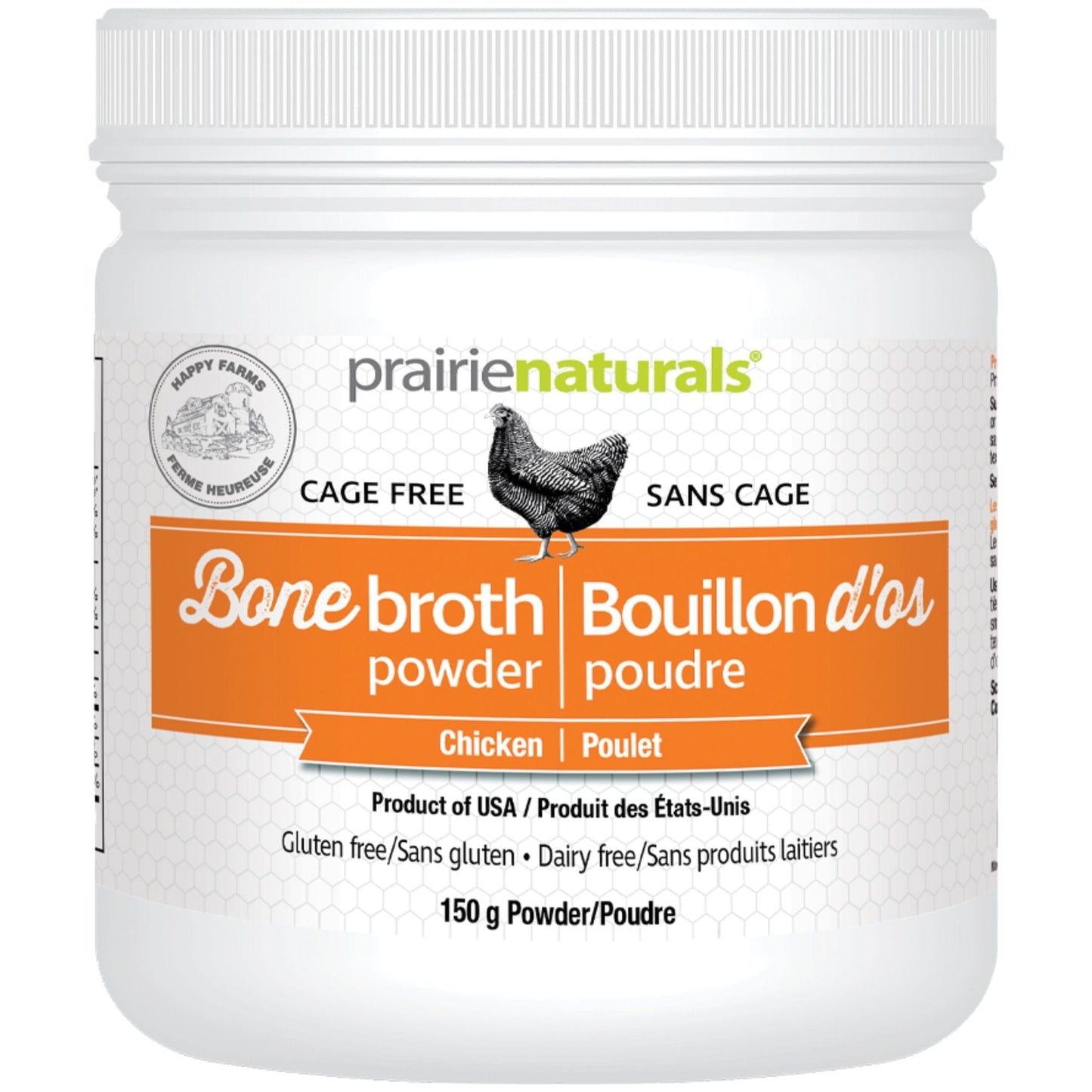 150g | Prairie Naturals Cage Free Chicken Bone Broth Protein Powder
