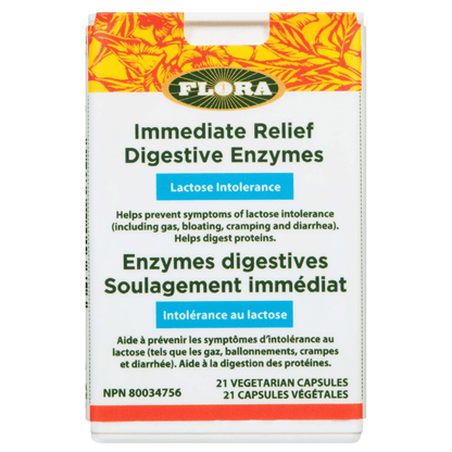 21 Vegetable Capsules | Flora Immediate Relief Digestive Enzymes