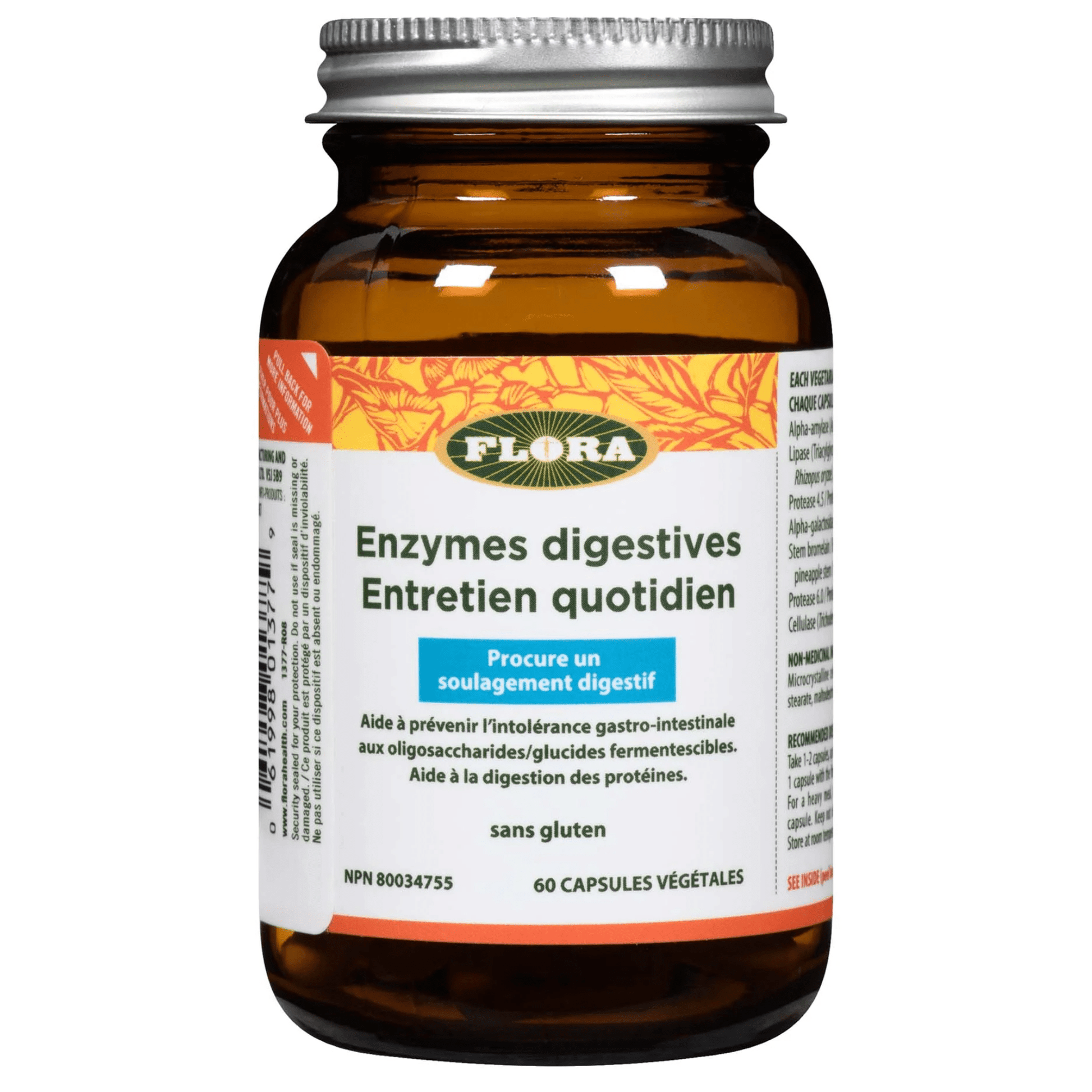 60 Vegetable Capsules | Flora Daily Maintenace Digestive Enzymes