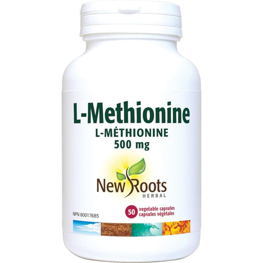 50 Vegetable Capsules | New Roots L-Methionine 500mg