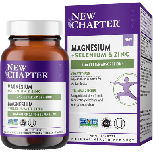 30 Tablets | New Chapter Magnesium Plus Senenium and Zinc