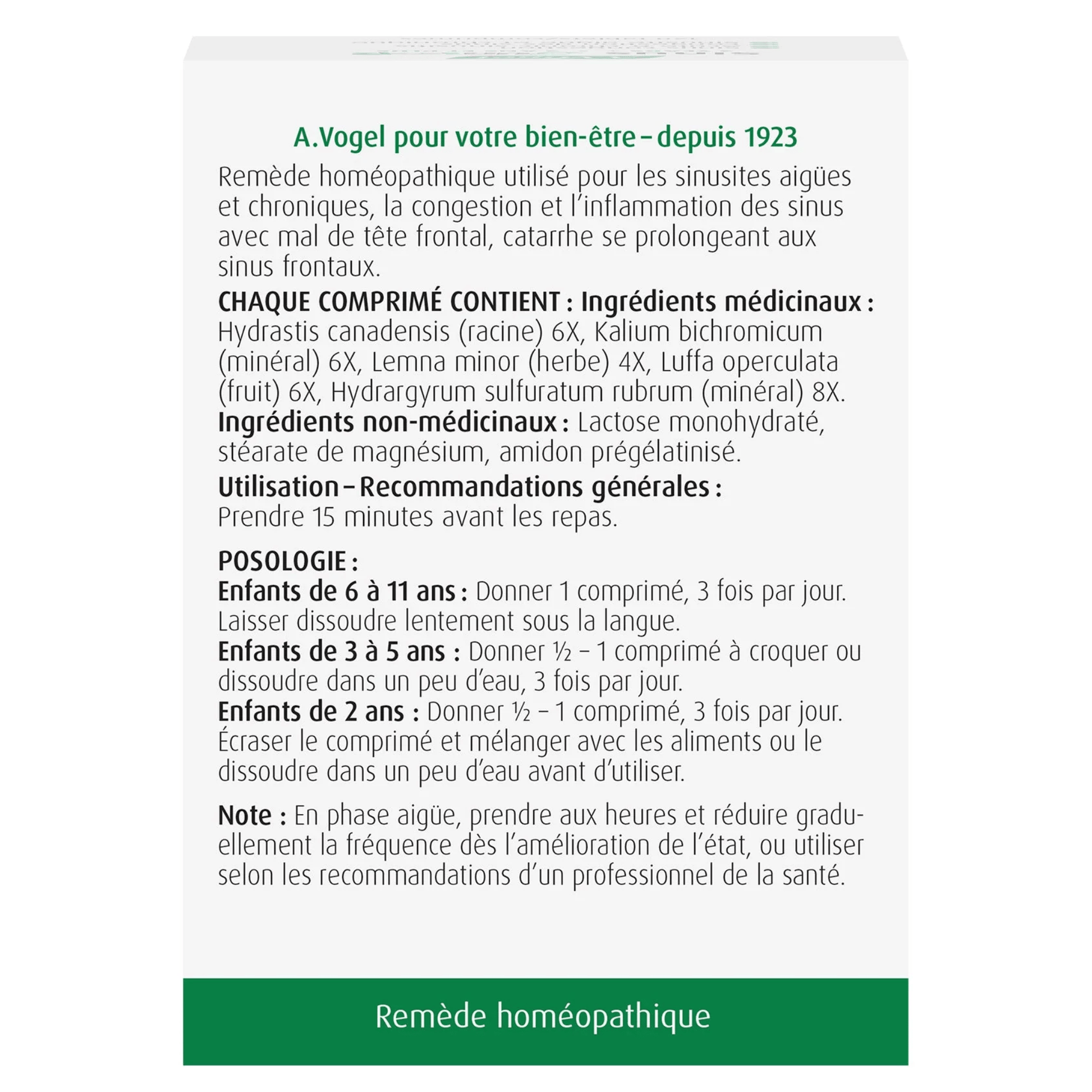 120 Tablets  | A.Vogel Sinus Junior