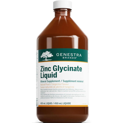Natural Peach-Tangerine Flavour, 450mL | Genestra Brands Zinc Glycinate Liquid