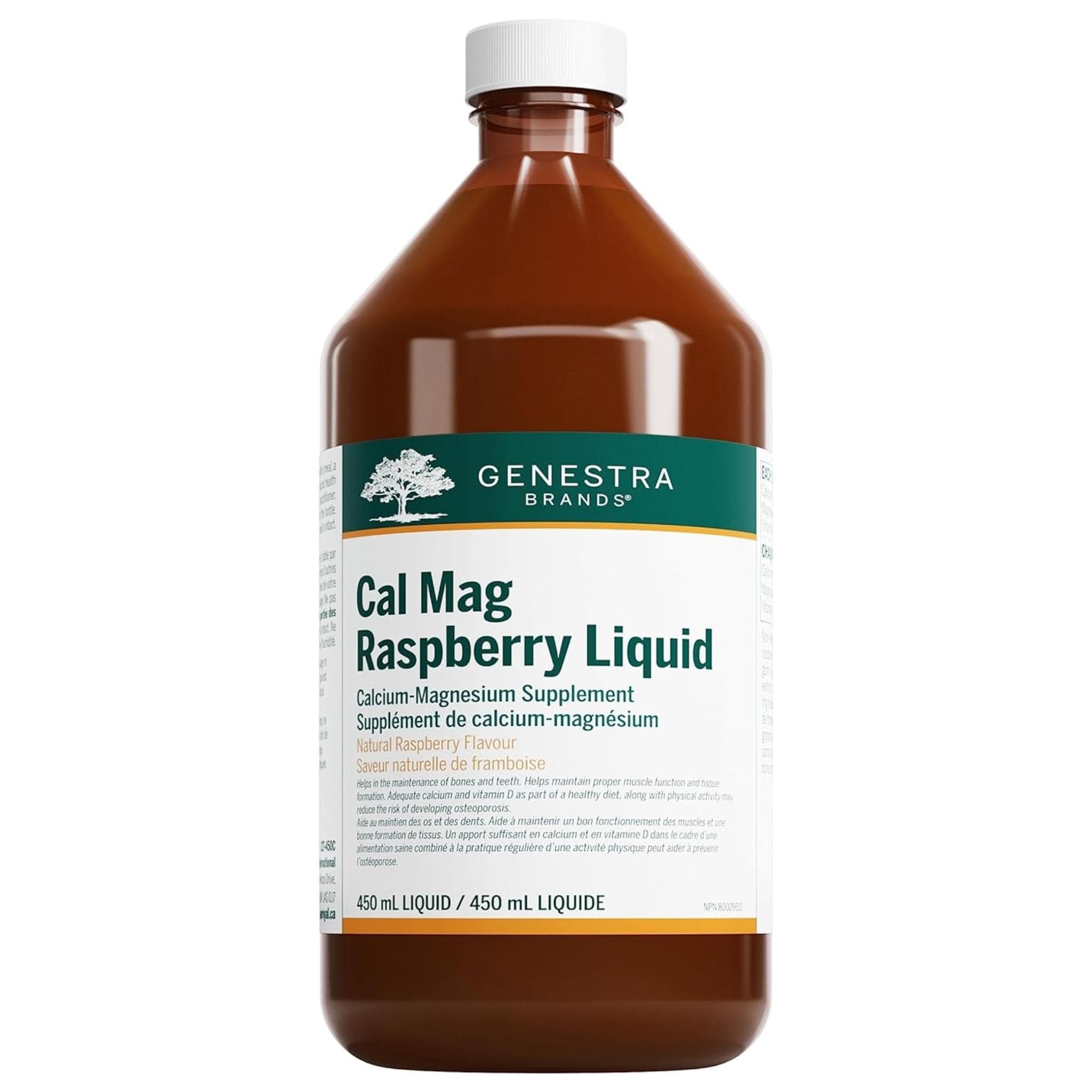 Genestra Cal Mag Raspberry Liquid, Bone Support Formula, 450ml ...