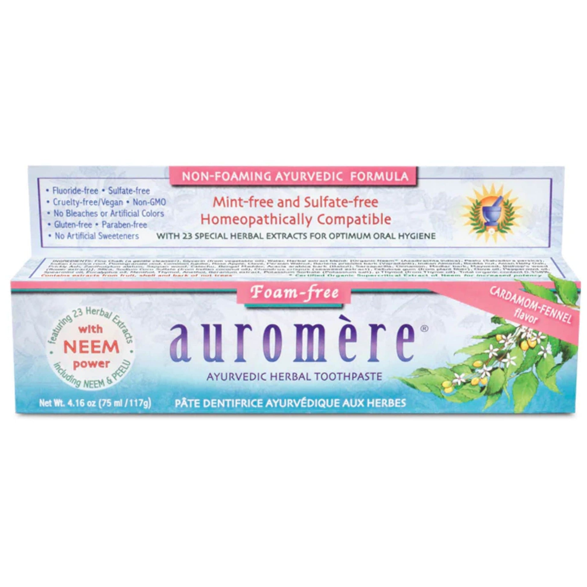 Cardamom Fennel (Mint Free & SLS Free) | Auromere Ayurvedic Tooth Paste 