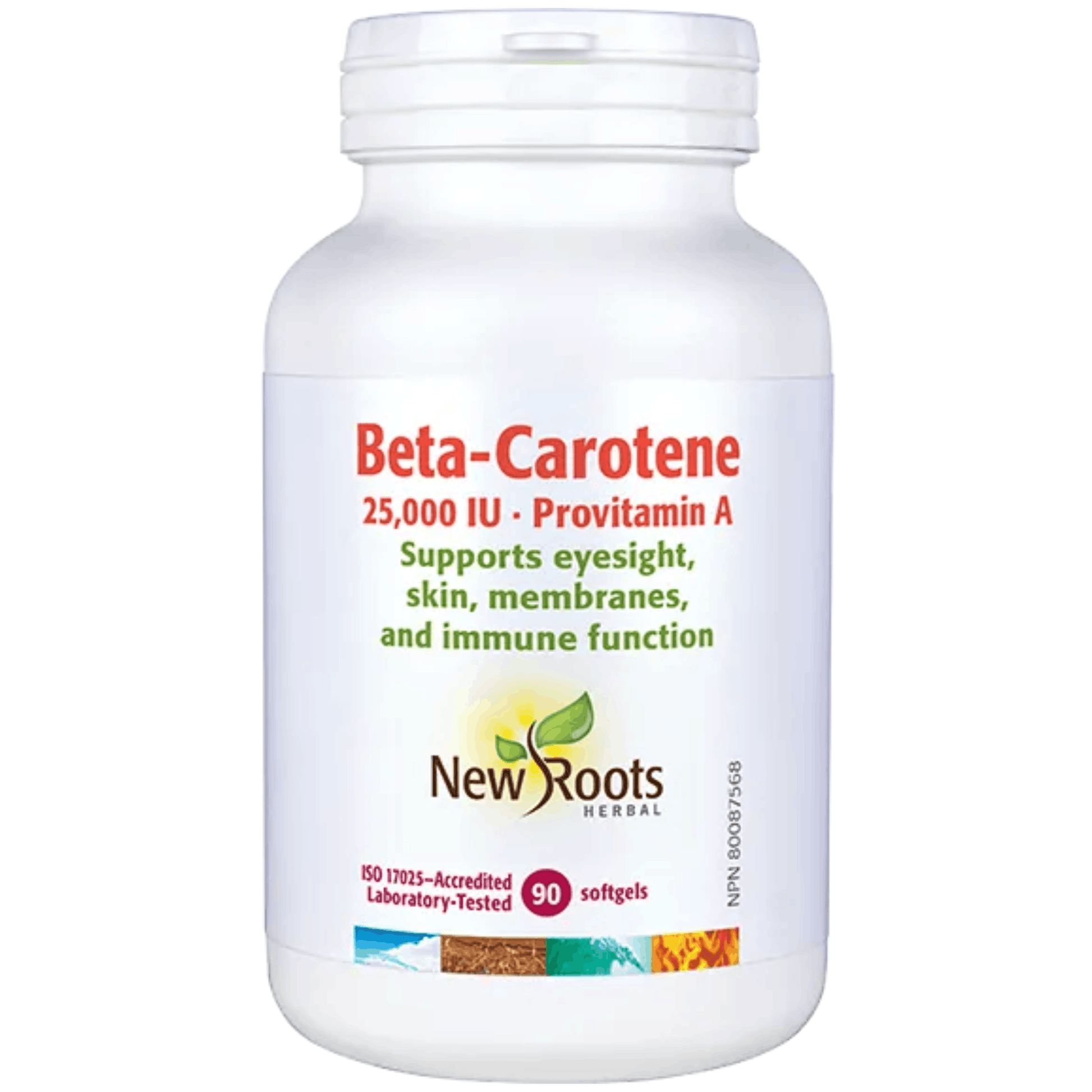 90 Softgels | New Roots Beta-Carotene